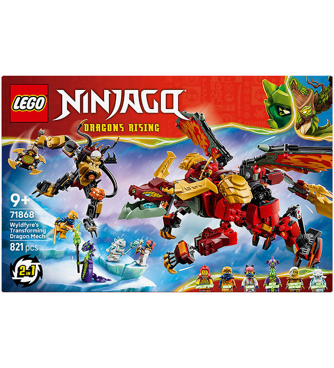 LEGOÂ® Ninjago - Wyldfyres Forvandlingsdrage-mech 71868 - 821 Del