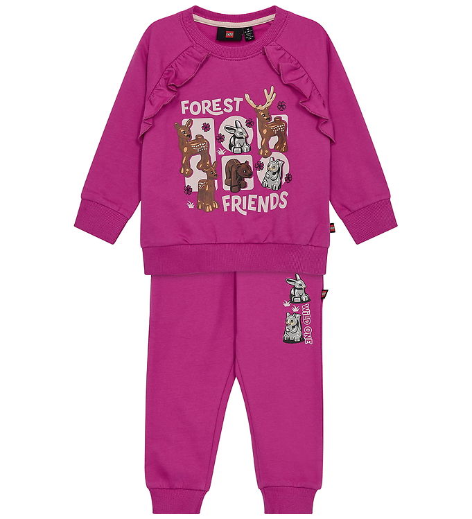 LEGOÂ® Wear Duplo Sweatsæt - LwSanyu - Pink m. Dyr