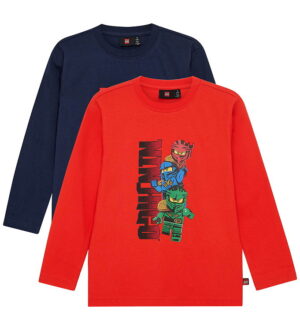LEGOÂ® Wear Ninjago Bluse - 2-Pak - LwTaffy - Blå/Rød