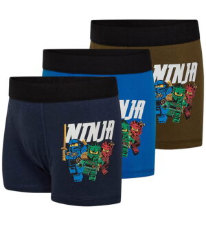 LEGO® Wear Ninjago Boxershorts - 3-pak - LwAgan - Blå/Grøn