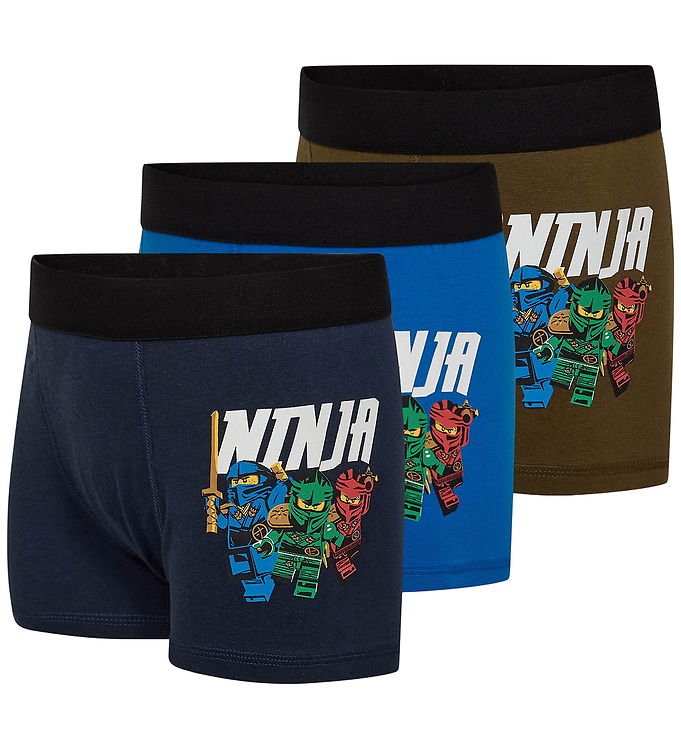 LEGO® Wear Ninjago Boxershorts - 3-pak - LwAgan - Blå/Grøn