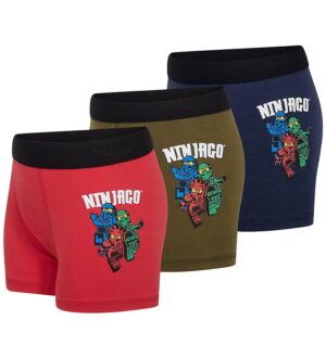 LEGO® Wear Ninjago Boxershorts - 3-pak - LwaGan - Blå/Rød/Grøn