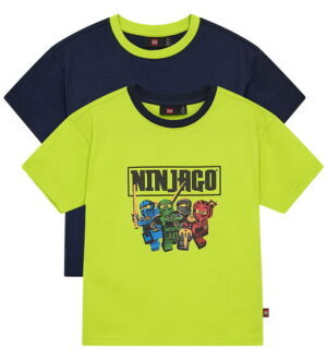 LEGO® Wear Ninjago T-shirt - 2-pak - LwTaffy - Blå/Grøn