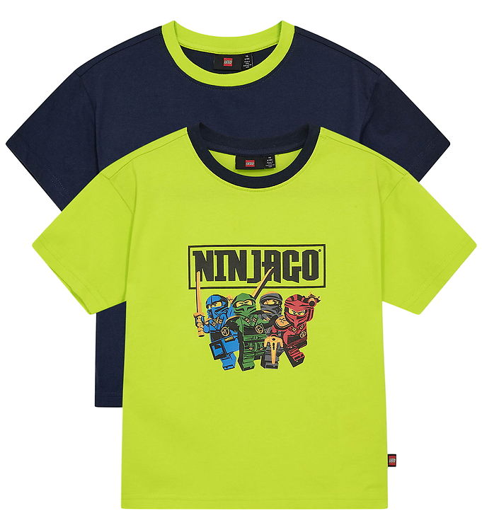 LEGO® Wear Ninjago T-shirt - 2-pak - LwTaffy - Blå/Grøn