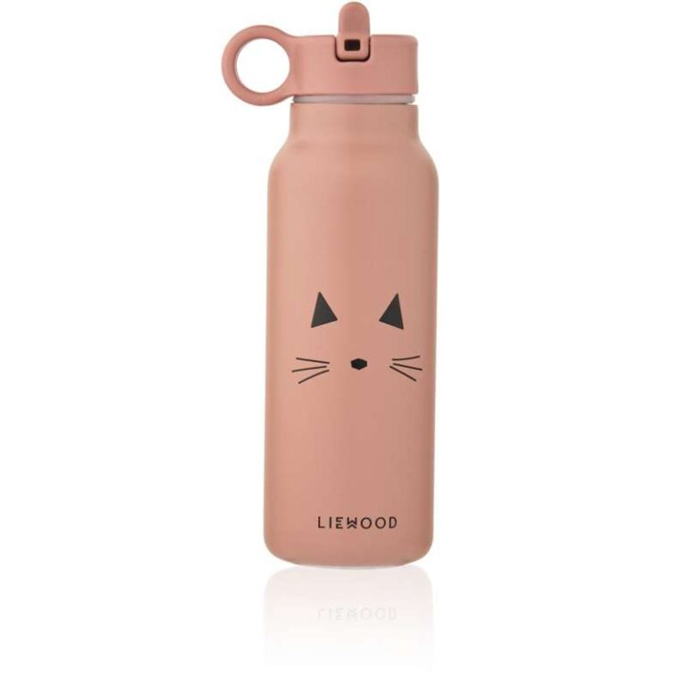 Liewood Falk Drikkeflaske - Rustfrit Stål - 350ml - Cat/Dark Rose