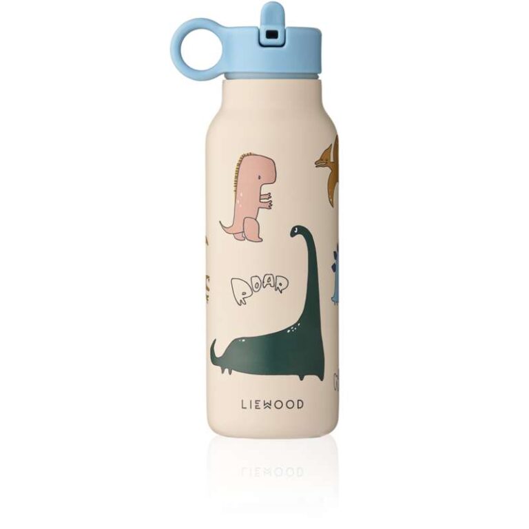 Liewood Falk Drikkeflaske - Rustfrit Stål - 350ml - Dino Roar/Sandy