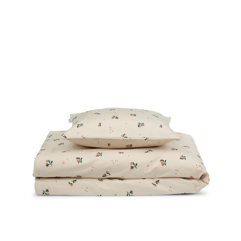 Liewood Ingeborg Sengetøj - Junior - Liewood Ingeborg Junior Printed Bedding - Peach/Sea Shell