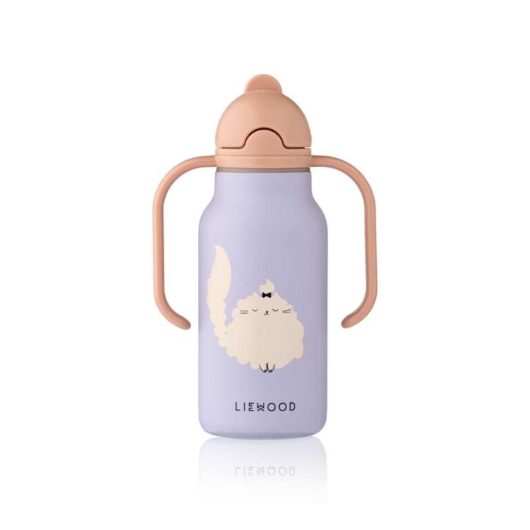 Liewood Kimmie Drikkeflaske - Rustfrit Stål - 250ml - Cat/Warm Lilac