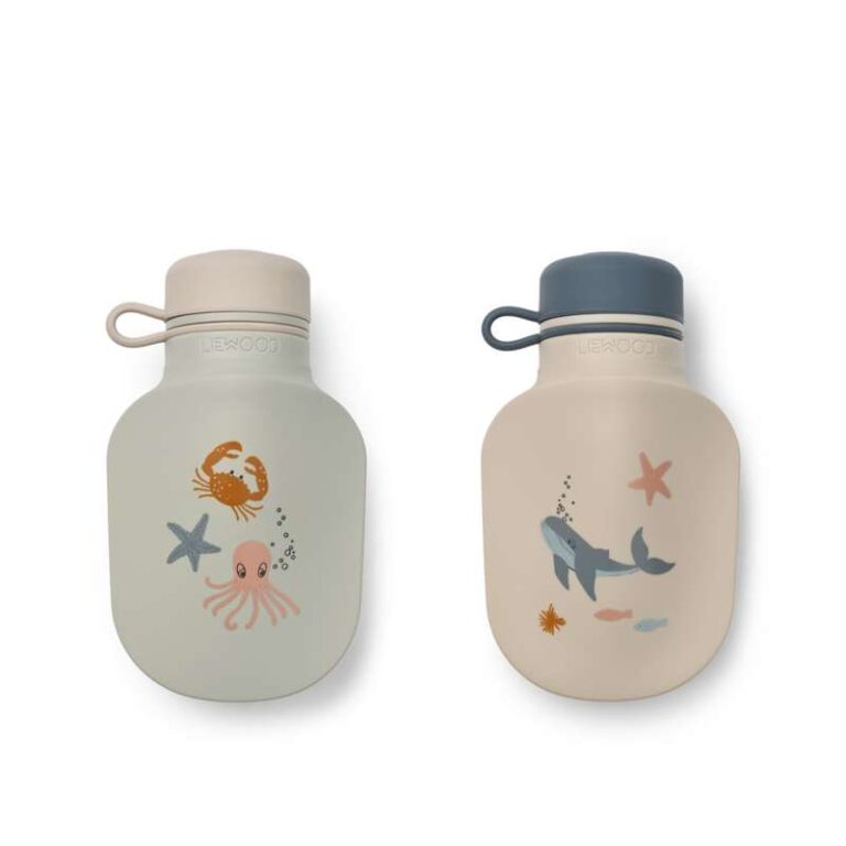 Liewood Lizzie Smoothieflasker - 2-pak - Sea Creature/Sandy