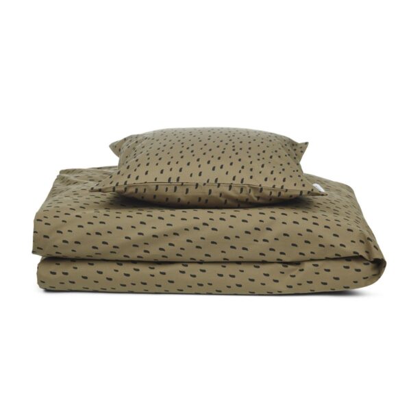 Liewood sengetøj, junior 100x140 - INGEBORG - Graphic Stroke/Khaki