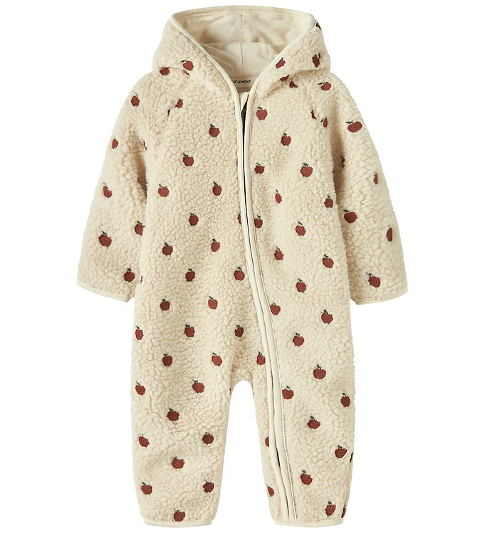Lil' Atelier Fleecedragt - Teddy - NbfNalo Loose - Turtledove/AP