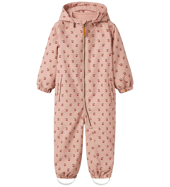 Lil' Atelier Flyverdragt - NmfLasnow10 - AOP - Misty Rose/Cherry