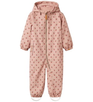 Lil' Atelier Flyverdragt - NmfLasnow10 - AOP - Misty Rose/Cherry