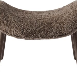 Lodge Footstool Dark Oak Curly col. 07
