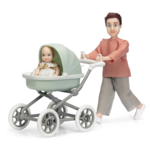 Lundby Dukke med Baby og Vogn