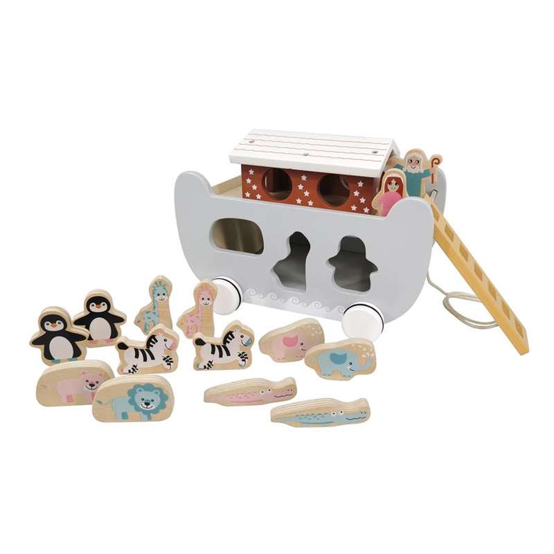 Magni Noahs Ark Træk Putteboks i 100 % FSC træ
