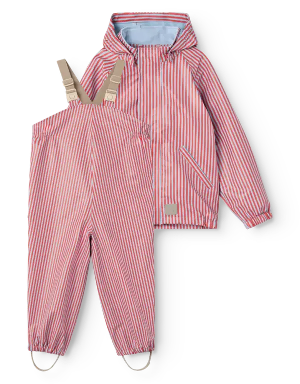 MarMar Copenhagen Oddy Regnsæt - Blue Red Stripes - 86