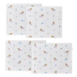 Mermaid forhæng til halvhøj seng 90x200 cm, Beige