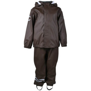 Mikk-Line - Basic PU Regntøj - Chocolate Brown - 116