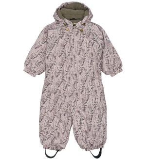 Mikk-Line Flyverdragt - AOP Floral - Cloud Gray