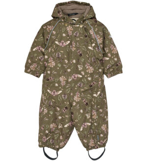 Mikk-Line Flyverdragt - Forest - Burnt Olive m. Print