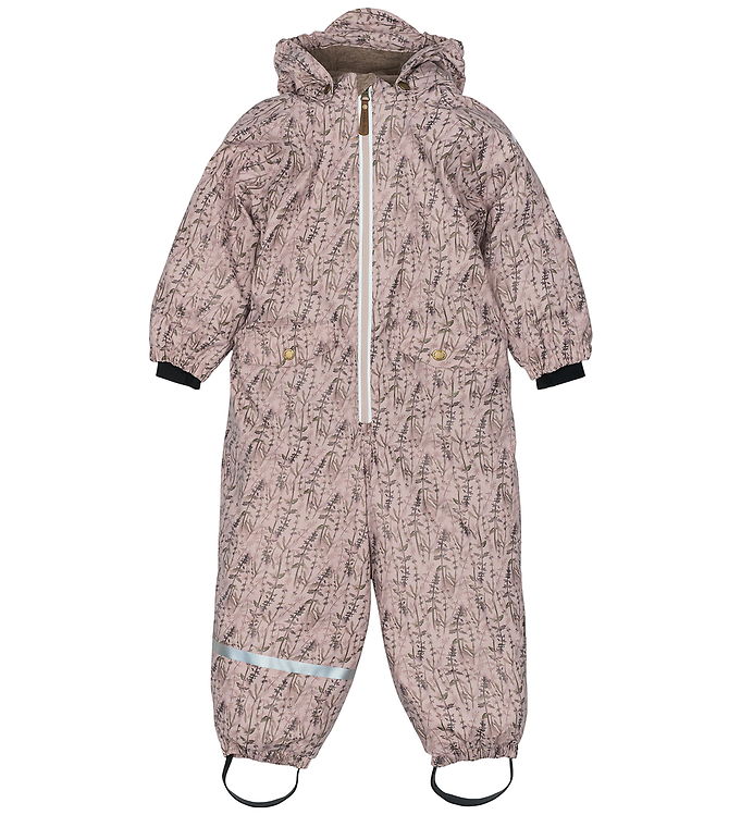 Mikk-Line Flyverdragt - PU - Recycled - Cloud Gray m. Print