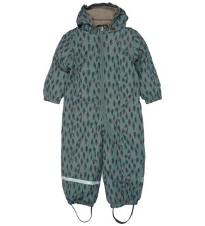 Mikk-Line Flyverdragt - Recycled - Balsam Green m. Print