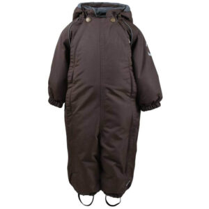 Mikk-Line - Nylon Baby Suit Solid Flyverdragt - Chocolate Brown - 86