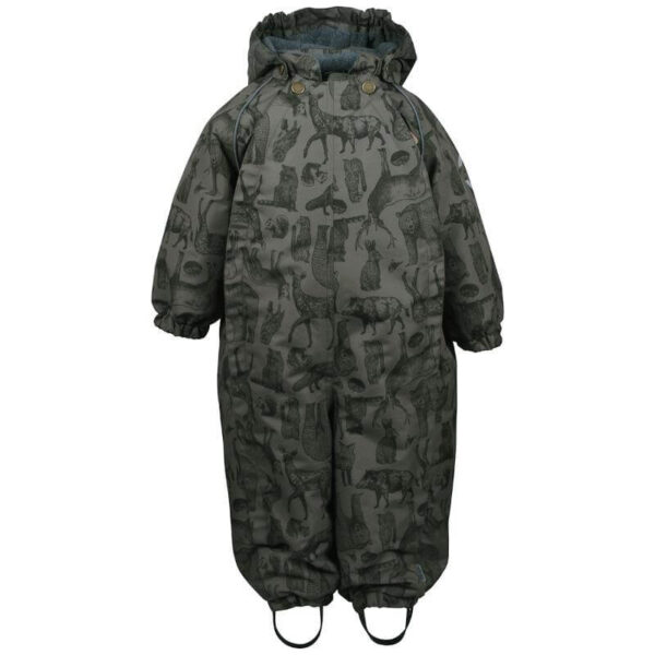 Mikk-Line - Polyester Baby Suit Flyverdragt - AOP Forest - 104