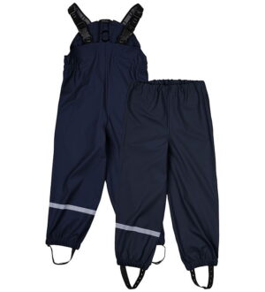 Mikk-Line Regnbukser m/u Seler - PU - Recycled - Blue Nights