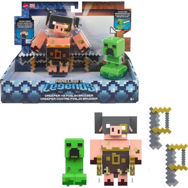 Minecraft Creeper vs. Piglin Bruiser