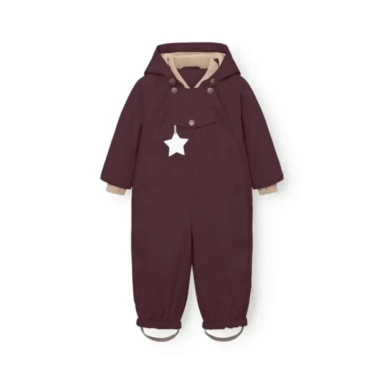 Mini A Ture Matwisti Fleeceforet Flyverdragt - Fudge Aubergine - 4 ÅR/104