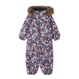 NAME IT Flyverdragt SNOW10 Dark Sapphire Flower