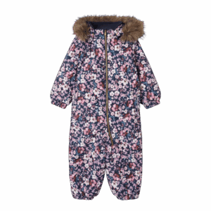 NAME IT Flyverdragt SNOW10 Dark Sapphire Flower