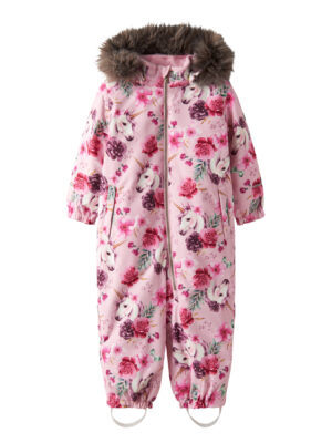 NAME IT Flyverdragt Snow10 Parfait Pink Floral Unicorn