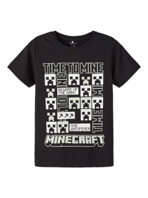 NAME IT Minecraft T-shirt Drey Black