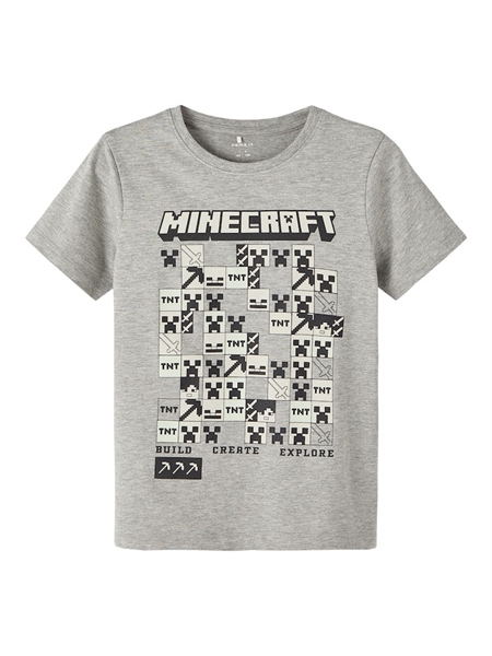NAME IT Minecraft T-shirt Drey Grey