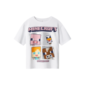 NAME IT Minecraft T-shirt Oxaja Bright White