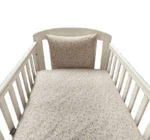 NM Baby Sengelinned - Lilla Blomster Organic