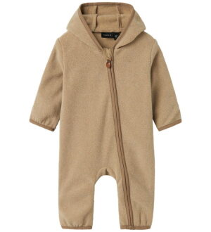 Name It Fleecedragt - NbnMeeko - Timber Wolf m. Ører