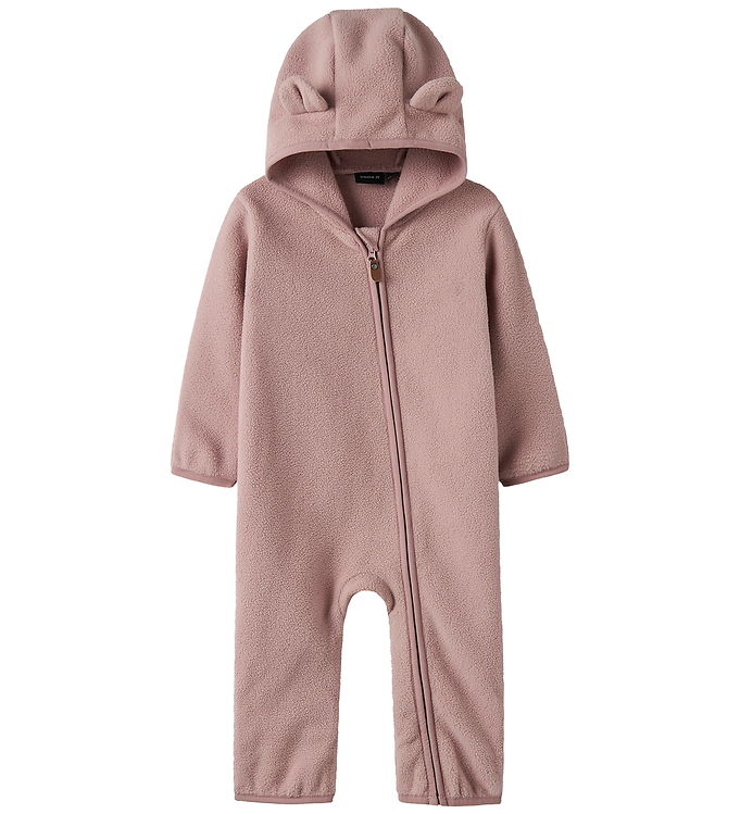 Name It Fleecedragt - NbnMeeko - Woodrose m. Ører