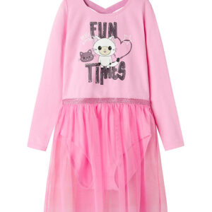 Name It Gymnastikdragt - NmfJustine - Pastel Lavender m. Katte