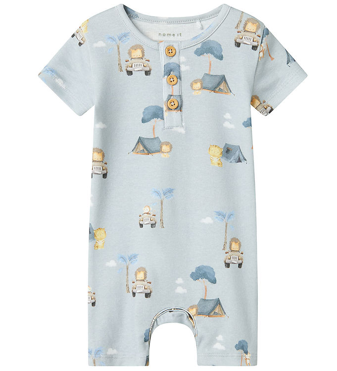 Name It Sommerdragt - NbmHelp - Pearl Blue m. Print