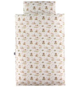 Nørgaard Madsens Sengetøj - Baby - Beige m. Bambi/Bjørne/Ræve