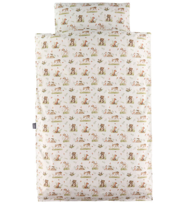 Nørgaard Madsens Sengetøj - Baby - Beige m. Bambi/Bjørne/Ræve