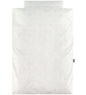 Nørgaard Madsens Sengetøj - Baby - Hvid m. Beige Blade
