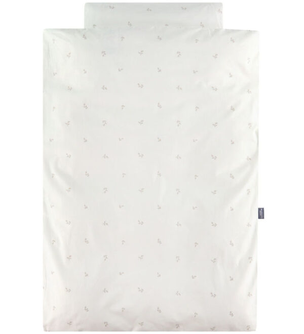 Nørgaard Madsens Sengetøj - Baby - Hvid m. Beige Blade