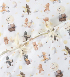 Nørgaard Madsens Sengetøj - Junior - Hvid m. Bamser i Luftballon