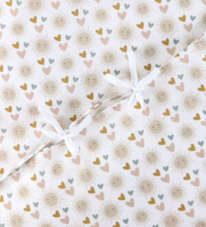 Nørgaard Madsens Sengetøj - Junior - Hvid m. Glad Sol/Hjerter