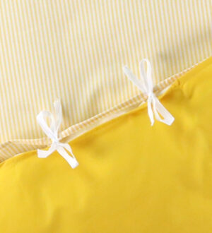 Nørgaard Madsens Sengetøj - Junior - Hvid m. Gule Stribe